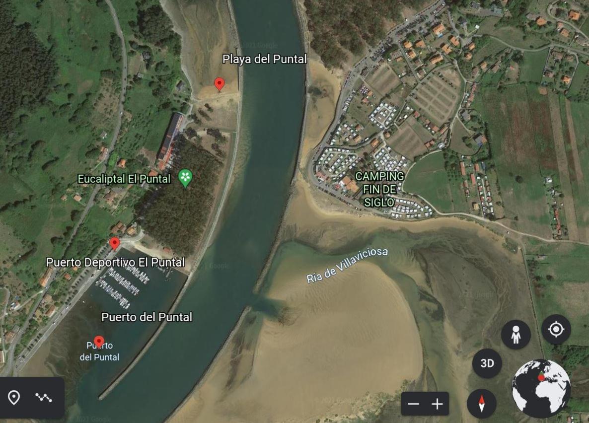 Playa Del Puntal Villaviciosa Asturias Lujo Primera Linea Playa Bagian luar foto