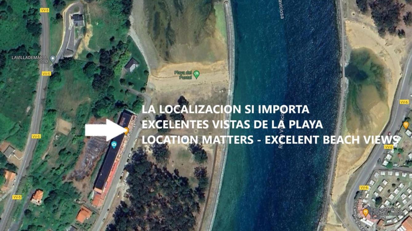 Playa Del Puntal Villaviciosa Asturias Lujo Primera Linea Playa Bagian luar foto